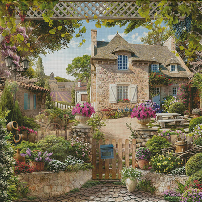 Garden Shed - 11CT Stamped Cross Stitch 50*50CM