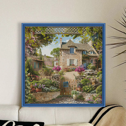 Garden Shed - 11CT Stamped Cross Stitch 50*50CM