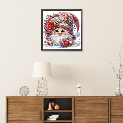 Pretty Flower Hat Gnome - Special Shaped Drill Diamond Painting 30*30CM