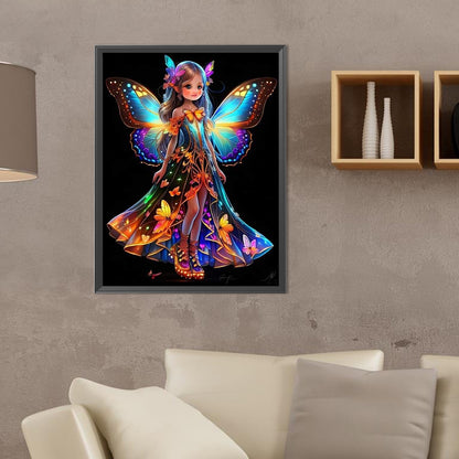 Little Butterfly Fairy - Full Round Drill Diamond Painting 30*40CM