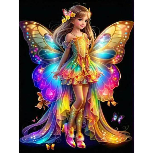 Little Butterfly Fairy - Full Round Drill Diamond Painting 30*40CM