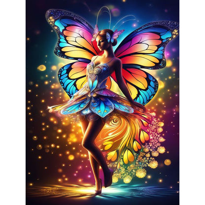 Butterfly Fairy - Full Round Drill Diamond Painting 30*40CM