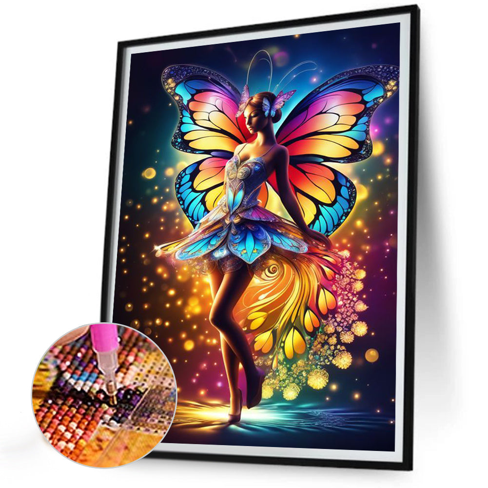 Butterfly Fairy - Full Round Drill Diamond Painting 30*40CM