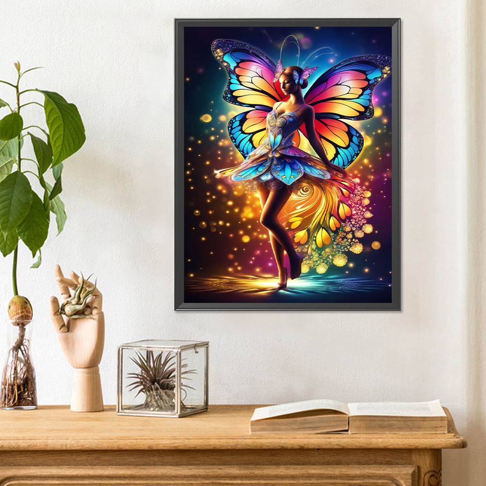 Butterfly Fairy - Full Round Drill Diamond Painting 30*40CM