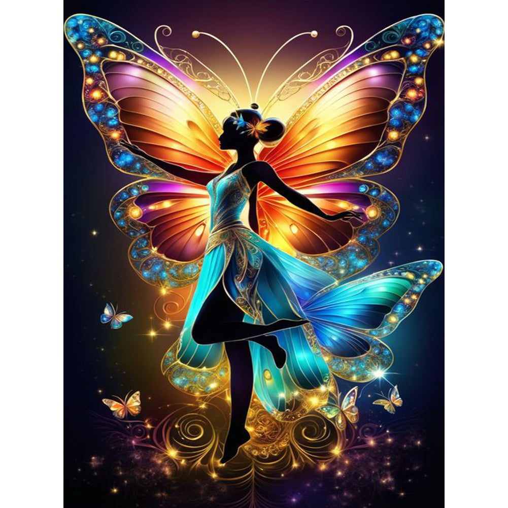 Butterfly Fairy - Full Round Drill Diamond Painting 30*40CM