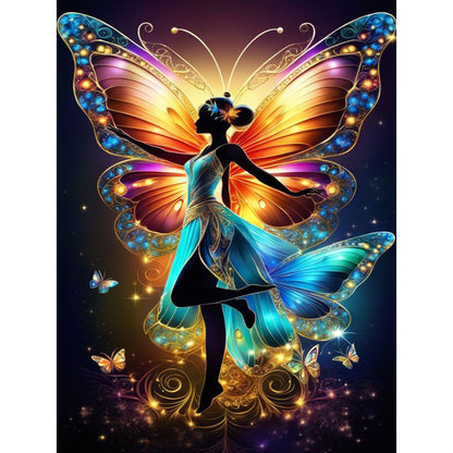 Butterfly Fairy - Full Round Drill Diamond Painting 30*40CM