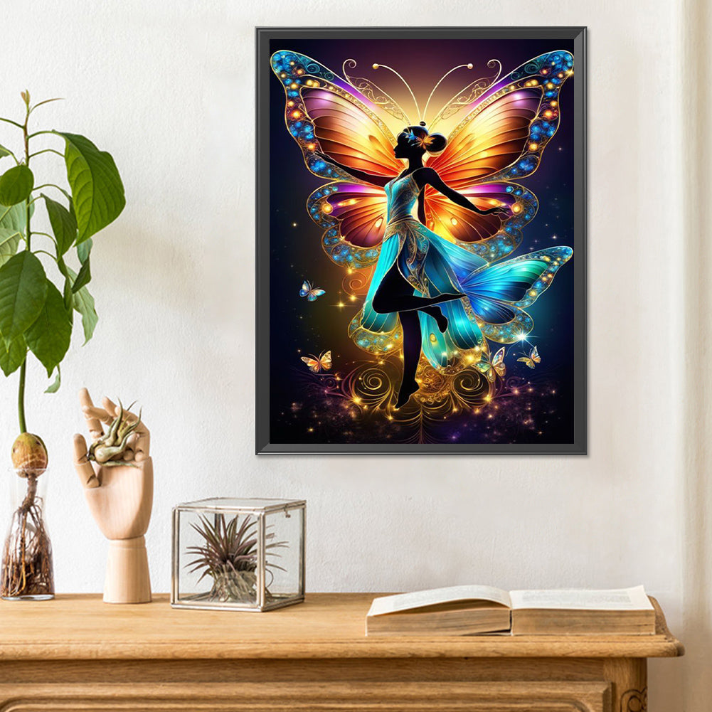 Butterfly Fairy - Full Round Drill Diamond Painting 30*40CM