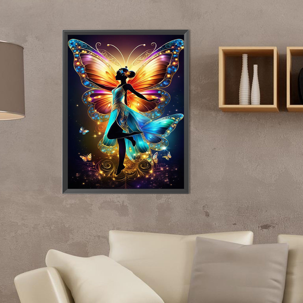 Butterfly Fairy - Full Round Drill Diamond Painting 30*40CM