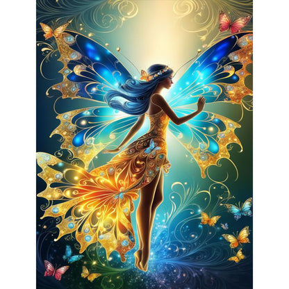 Butterfly Fairy - Full Round Drill Diamond Painting 30*40CM