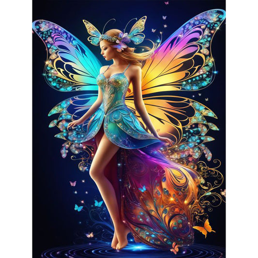 Butterfly Fairy - Full Round Drill Diamond Painting 30*40CM