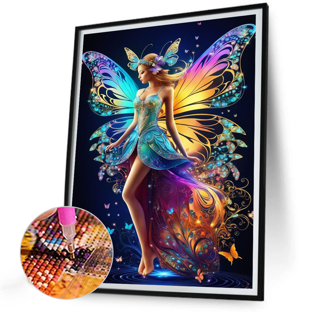 Butterfly Fairy - Full Round Drill Diamond Painting 30*40CM