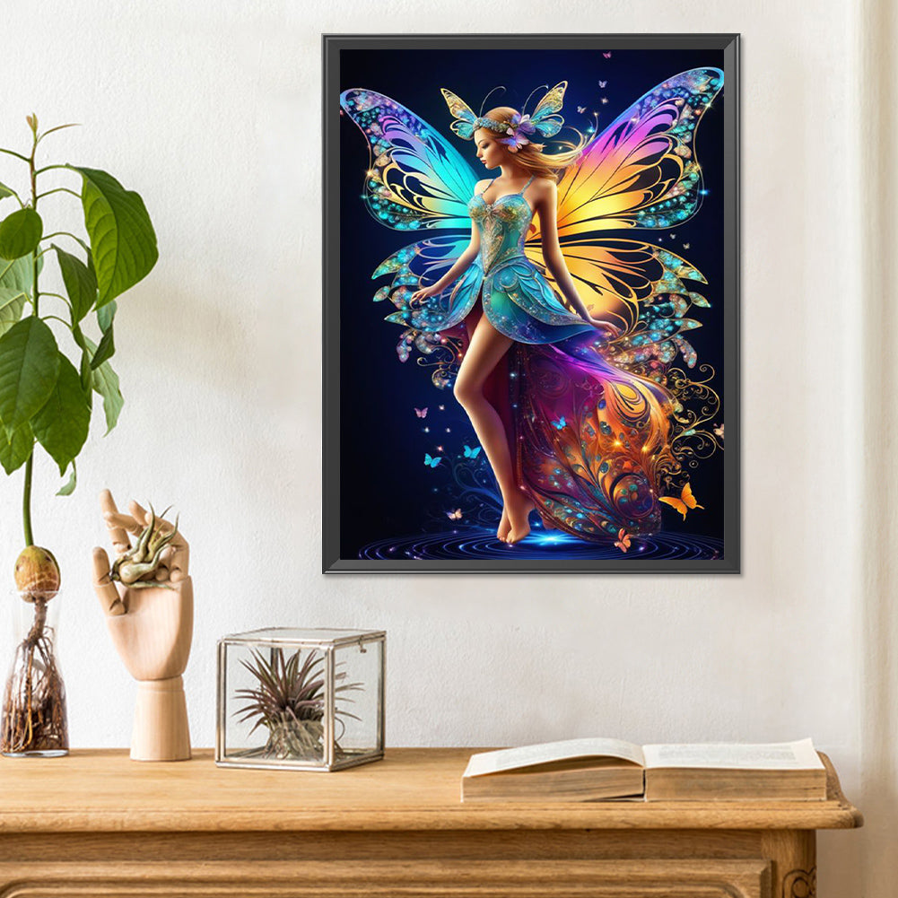 Butterfly Fairy - Full Round Drill Diamond Painting 30*40CM