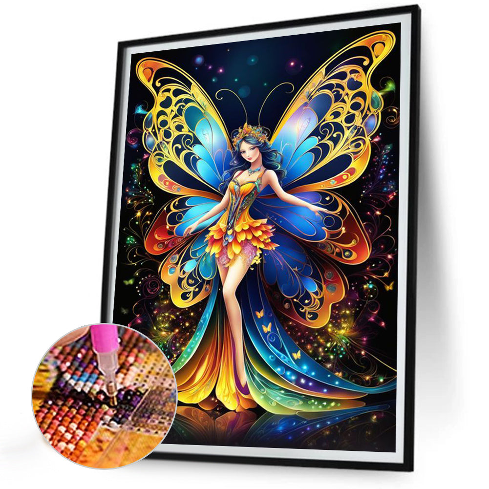 Butterfly Fairy - Full Round Drill Diamond Painting 30*40CM