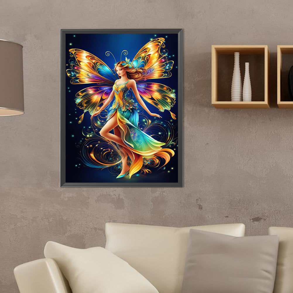 Butterfly Fairy - Full Round Drill Diamond Painting 30*40CM