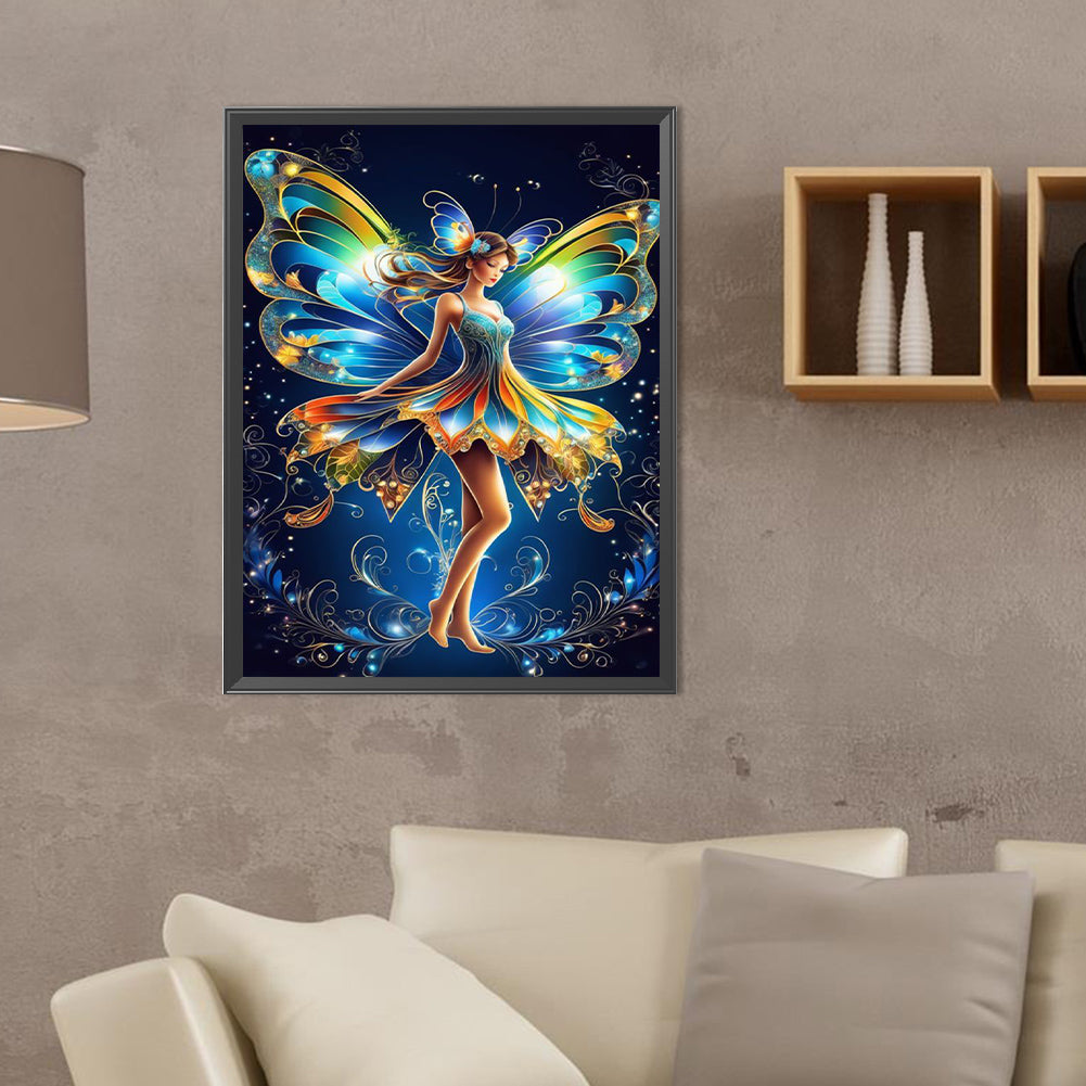 Butterfly Fairy - Full Round Drill Diamond Painting 30*40CM