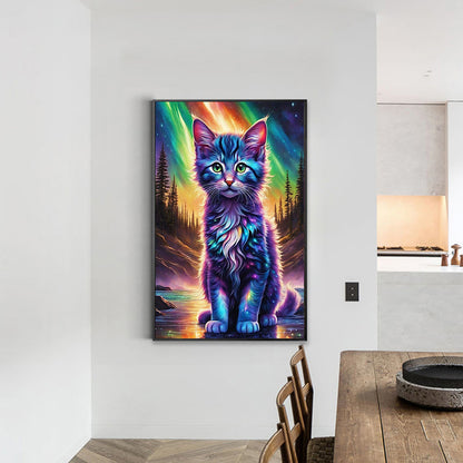 Aurora Kitten - Full Round Drill Diamond Painting 40*60CM