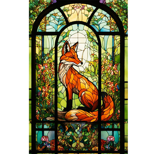 Glass Wind Fox - Full Round Drill Diamond Painting 40*60CM