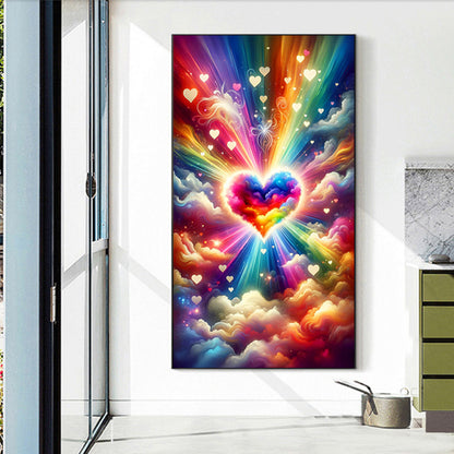 Fantasy Clouds Colorful Hearts - Full Round Drill Diamond Painting 40*70CM