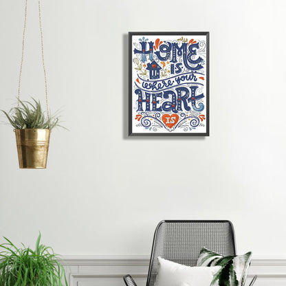 Home Is Where Your Heart Is - Special Shaped Drill Diamond Painting 30*40CM