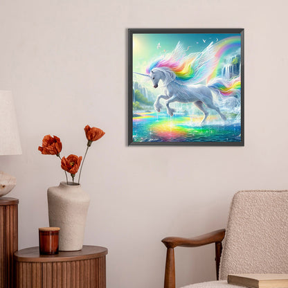 Garden Unicorn - Full Round Drill Diamond Painting 30*30CM
