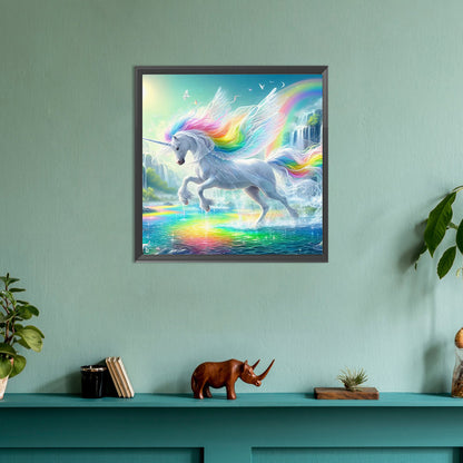 Garden Unicorn - Full Round Drill Diamond Painting 30*30CM