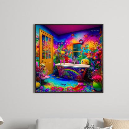 Colorful Bathroom - Full Round Drill Diamond Painting 30*30CM