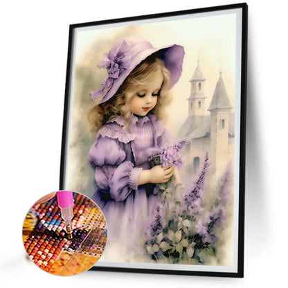 Sweet Girl - Full Round Drill Diamond Painting 40*50CM