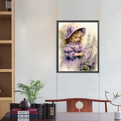 Sweet Girl - Full Round Drill Diamond Painting 40*50CM