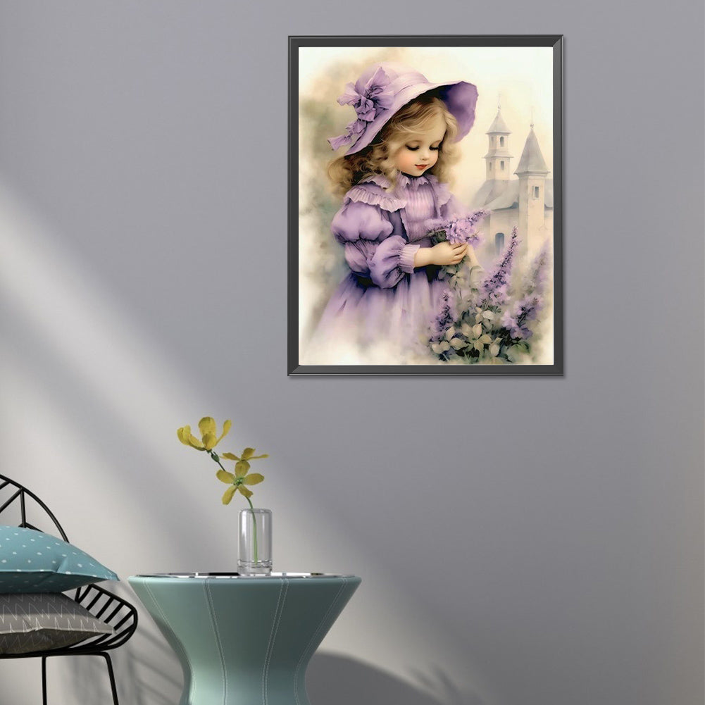 Sweet Girl - Full Round Drill Diamond Painting 40*50CM