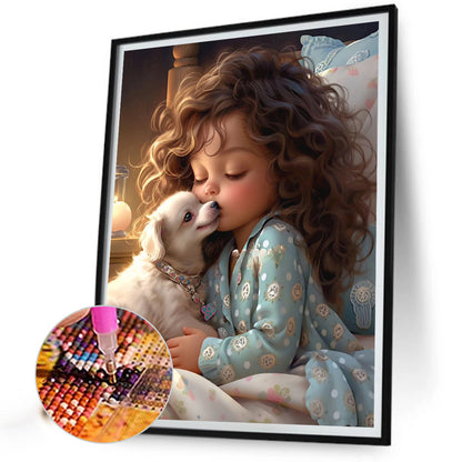 Sweet Girl - Full Round Drill Diamond Painting 40*50CM
