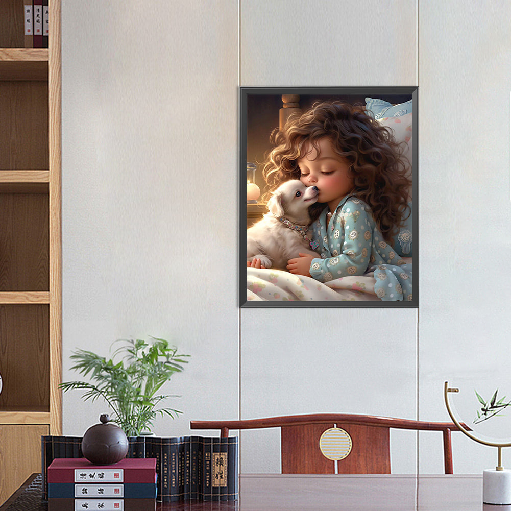 Sweet Girl - Full Round Drill Diamond Painting 40*50CM