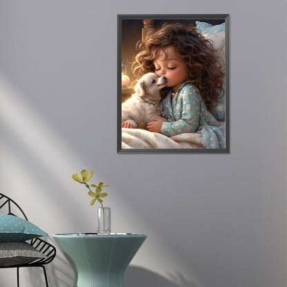Sweet Girl - Full Round Drill Diamond Painting 40*50CM