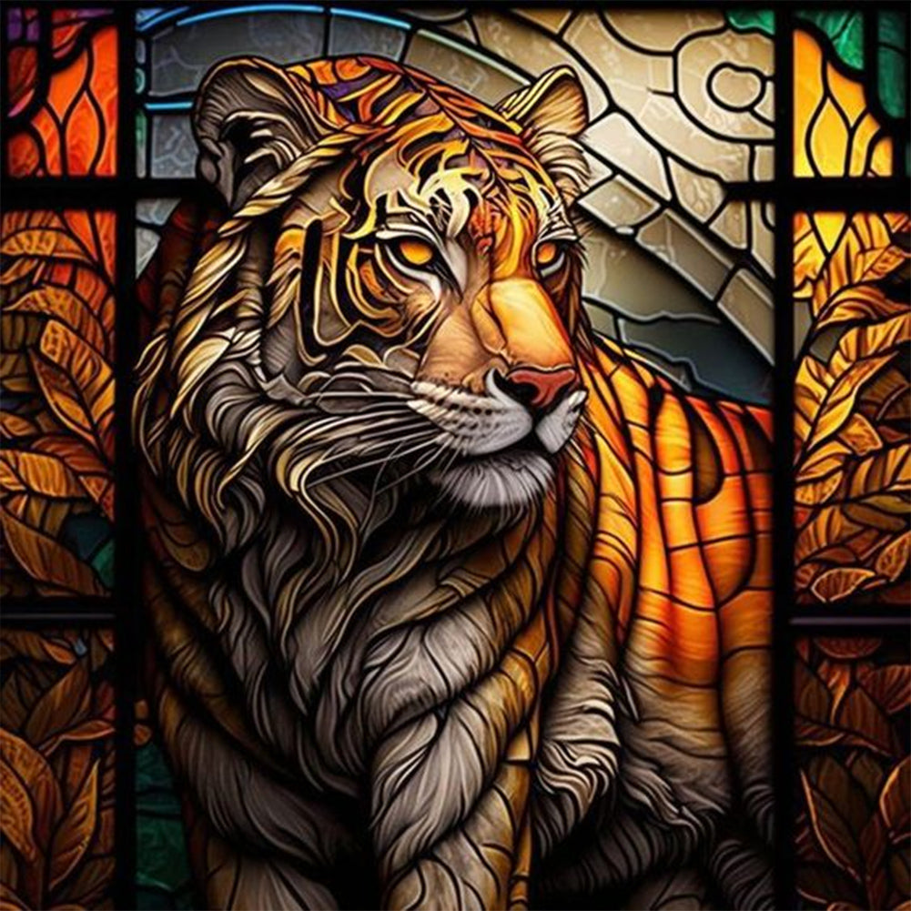 Tiger - Full Round Drill Diamond Painting 30*30CM