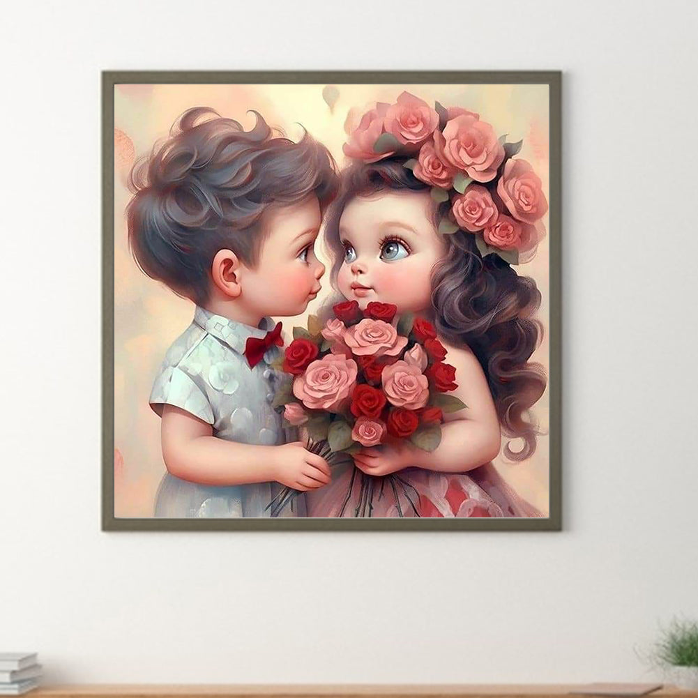Valentine'S Day Young Couple - Full Round Drill Diamond Painting 30*30CM