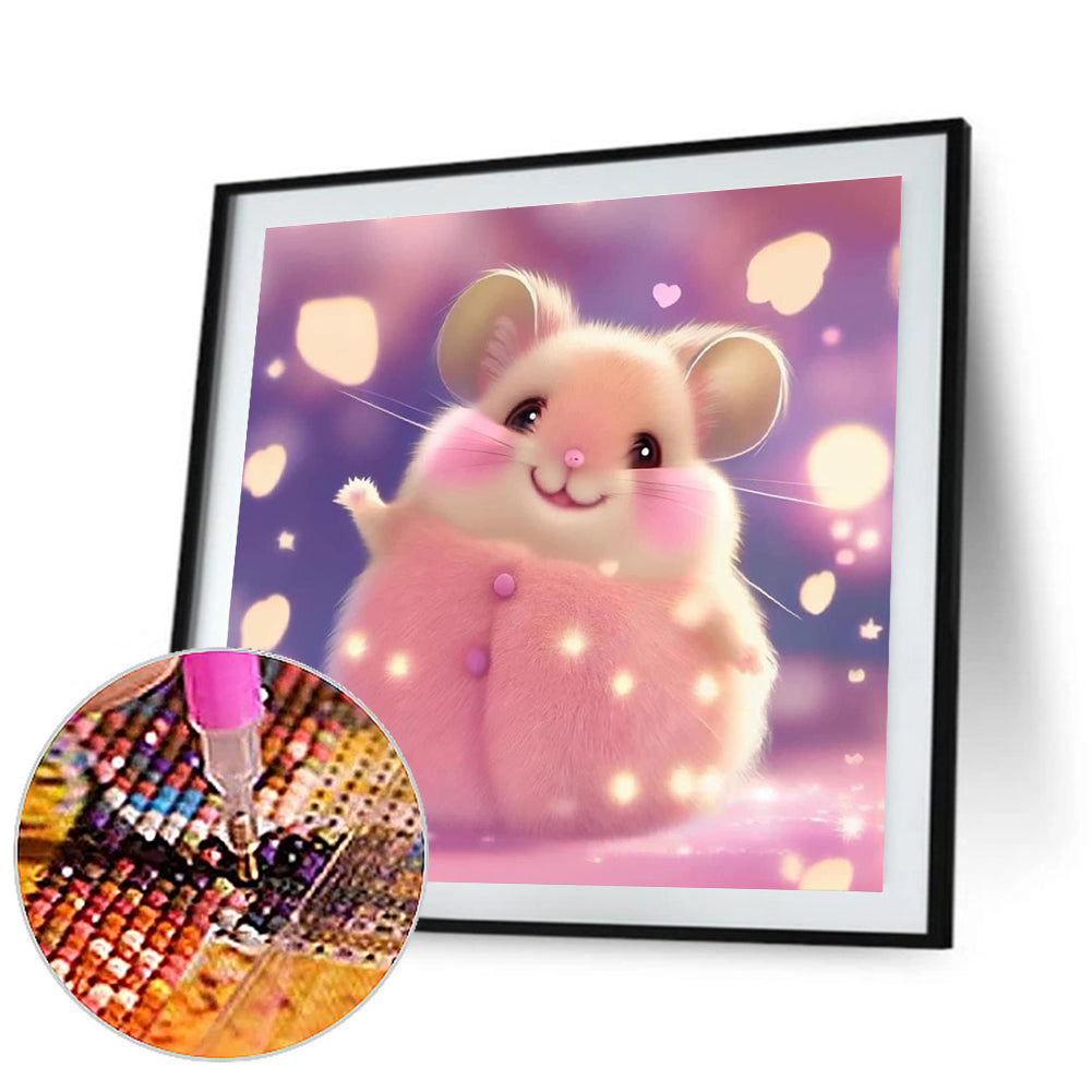 Pink Hamster - Full Round Drill Diamond Painting 30*30CM