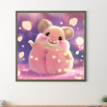 Pink Hamster - Full Round Drill Diamond Painting 30*30CM