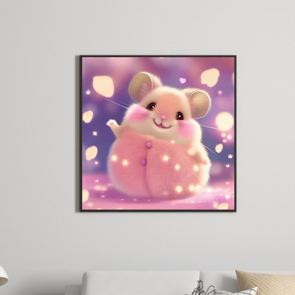 Pink Hamster - Full Round Drill Diamond Painting 30*30CM