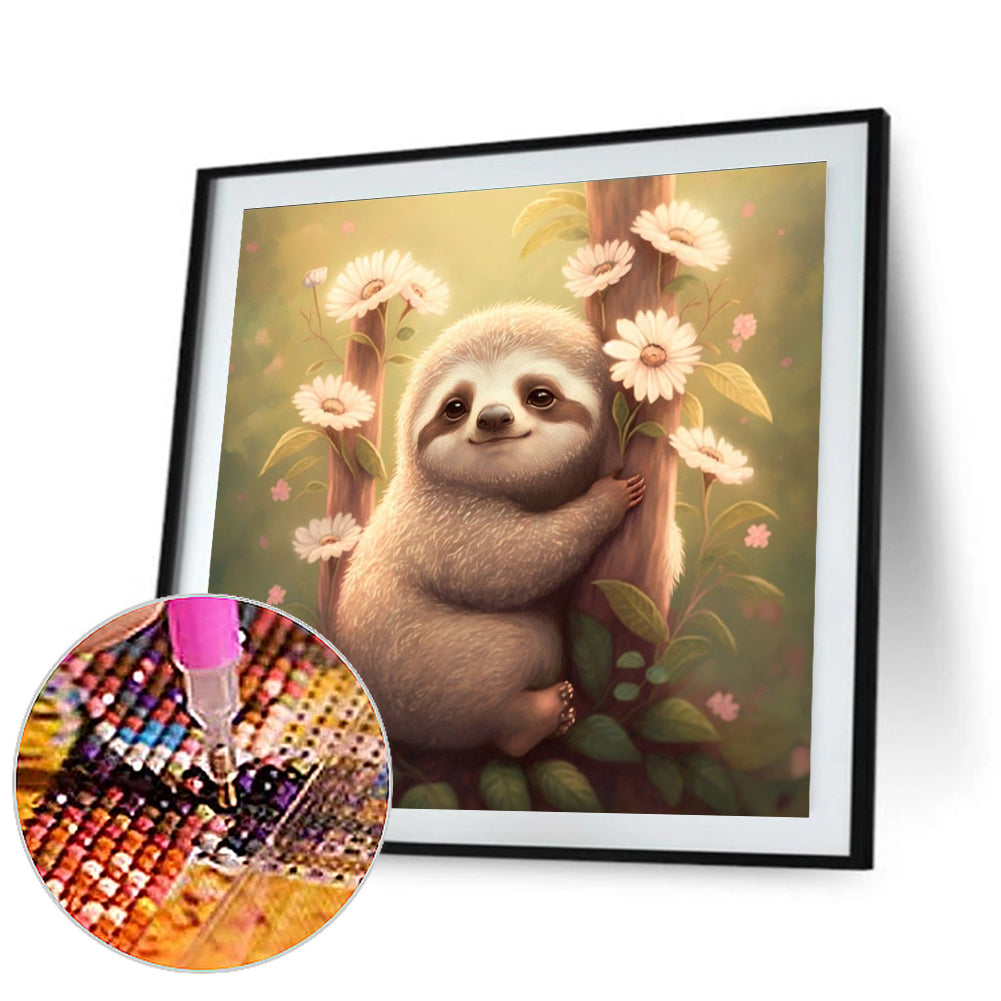 Sloth In Tree - Full Round Drill Diamond Painting 30*30CM