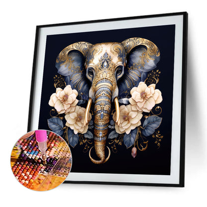 Elephant Head - Full Square Drill Diamond Painting 40*40CM