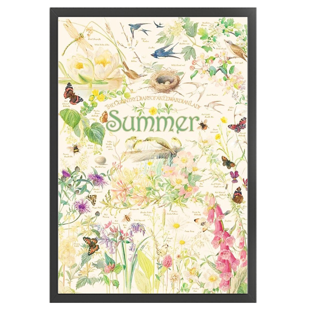 Summer Poster - 11CT Stamped Cross Stitch 40*60CM