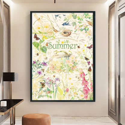 Summer Poster - 11CT Stamped Cross Stitch 40*60CM