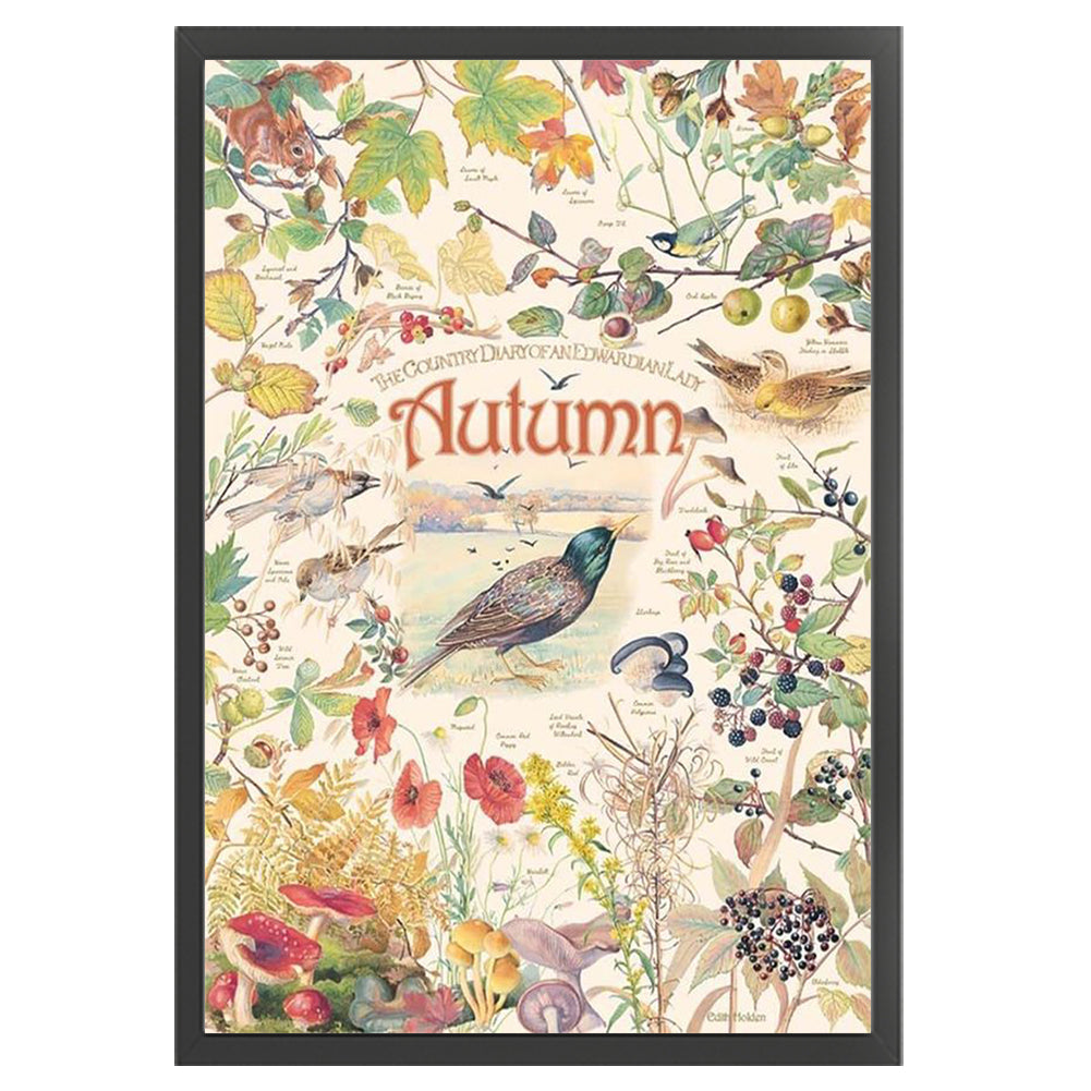 Autumn Poster - 11CT Stamped Cross Stitch 40*60CM