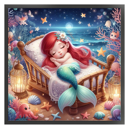 Princess Ariel - 11CT Stamped Cross Stitch 40*40CM