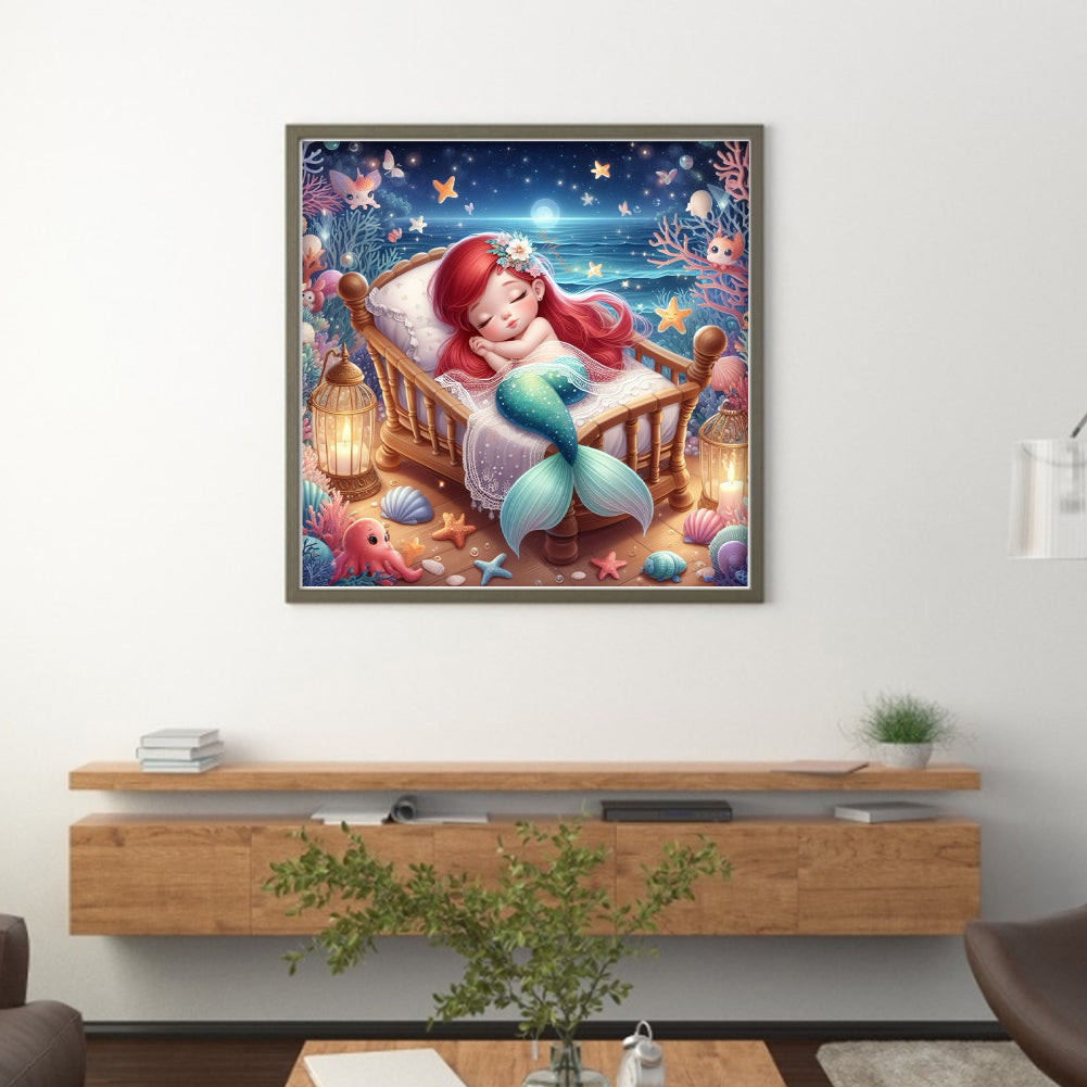 Princess Ariel - 11CT Stamped Cross Stitch 40*40CM