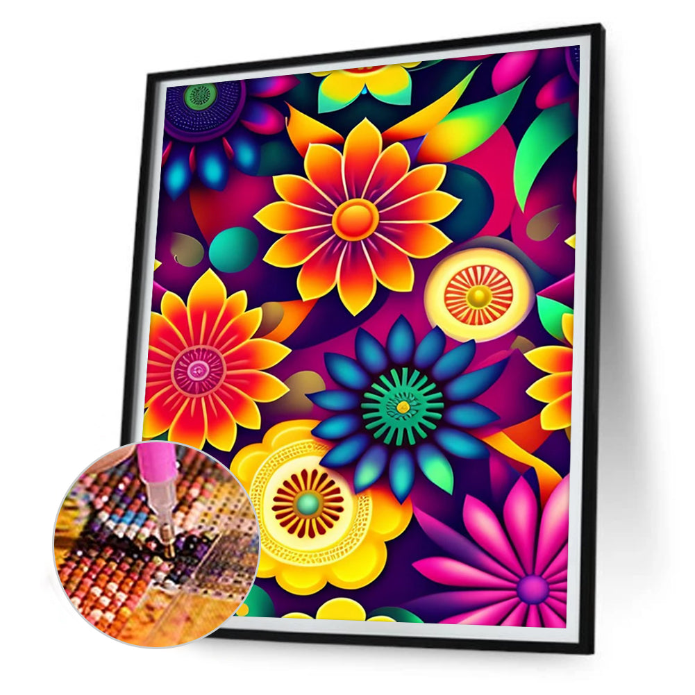 Flower - Full Round Drill Diamond Painting 40*50CM