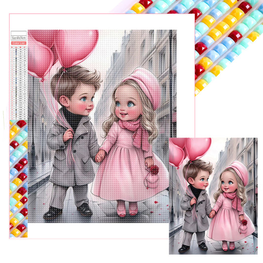 Valentine'S Day Couple - Full Square Drill Diamond Painting 30*40CM