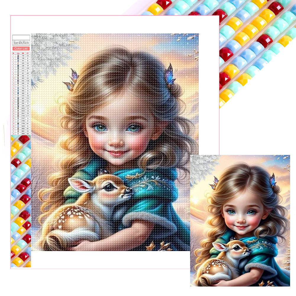 Little Girl - Full Square Drill Diamond Painting 30*40CM