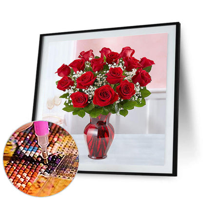 Royal Red Rose - Full Round Drill Diamond Painting 50*50CM