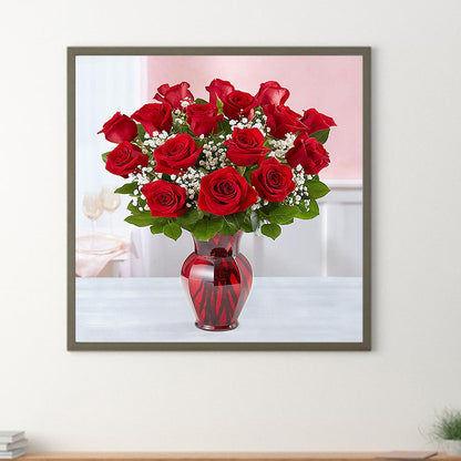 Royal Red Rose - Full Round Drill Diamond Painting 50*50CM