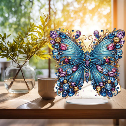 Handmade Beauty Butterfly Desktop Diamond Art Kits for Home Office Desktop Decor